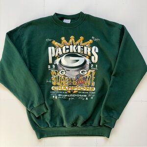 Vintage 1997 NFL Wisconsin Green Bay Packers Made In U.S.A. Crewneck SweatShirt